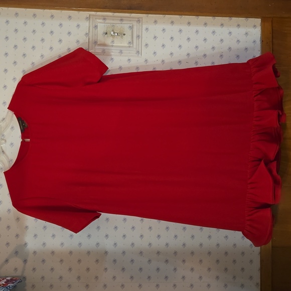 Anthropologie Dresses & Skirts - Vineet Bahl Anthropologie Red Ruffled Mini Dress Size M